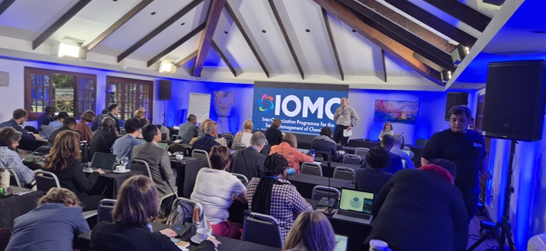 Strengthening National Chemicals Legislation and Institutional Capacities - 22 June 2025 Meeting room with several people with a presentation showing the partnership logo